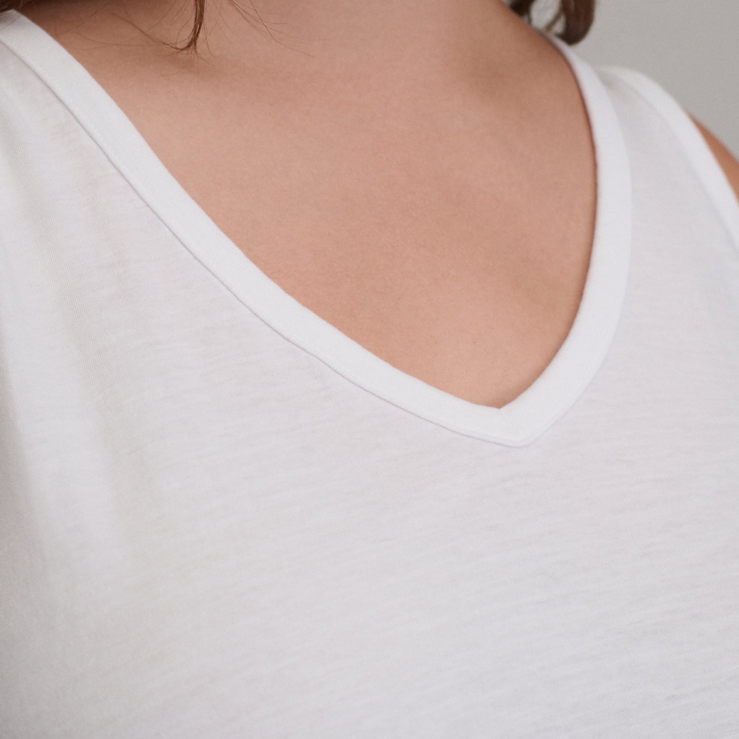 Women's Sunwashed Cotton V-Neck Tank-White-Plus-15