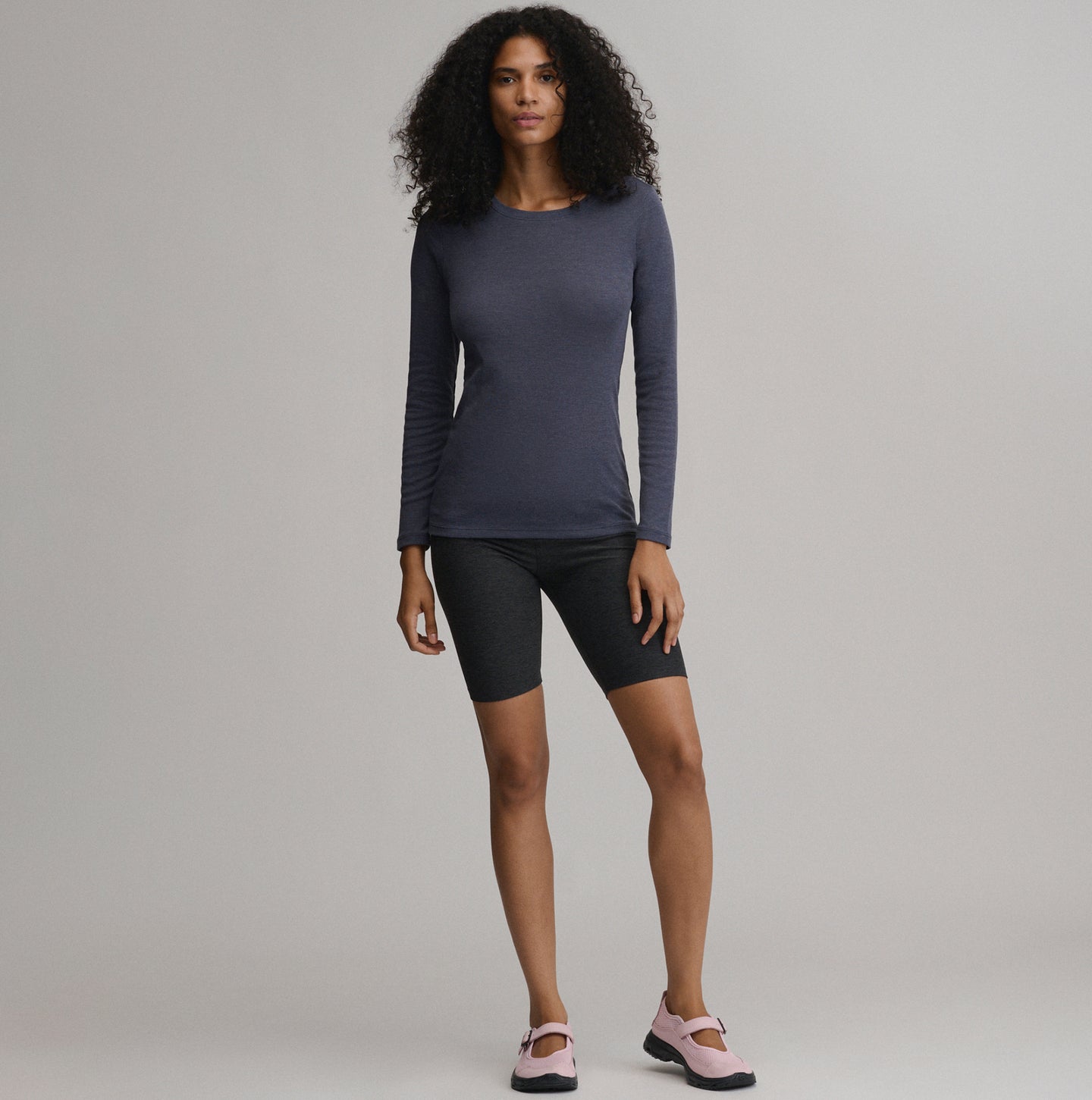 Women's Fav Long Sleeve Crew Neck Tee-Htrindigo-12