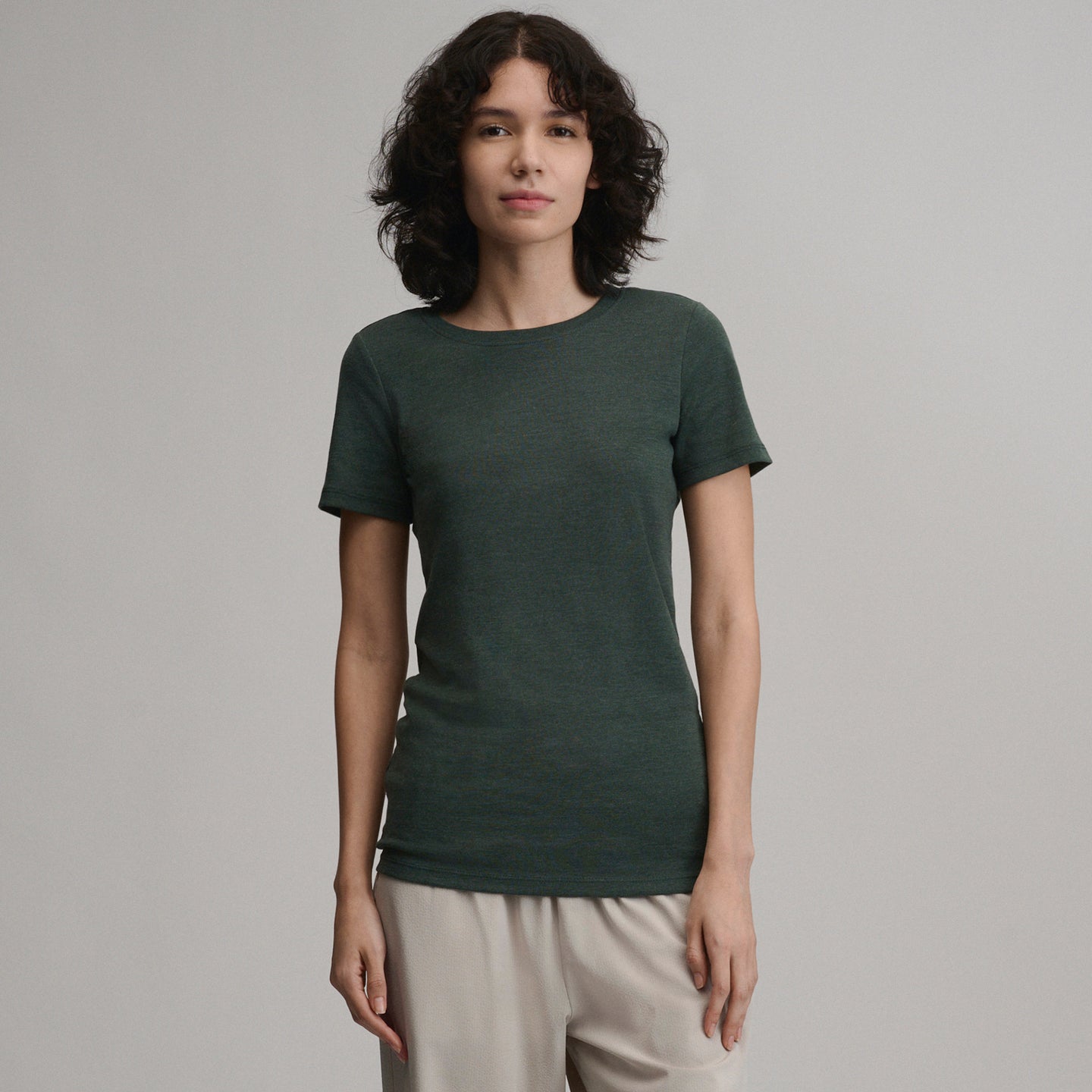 Women's Favorite Short-Sleeve Crew T-Shirt-Dk Hunter-1