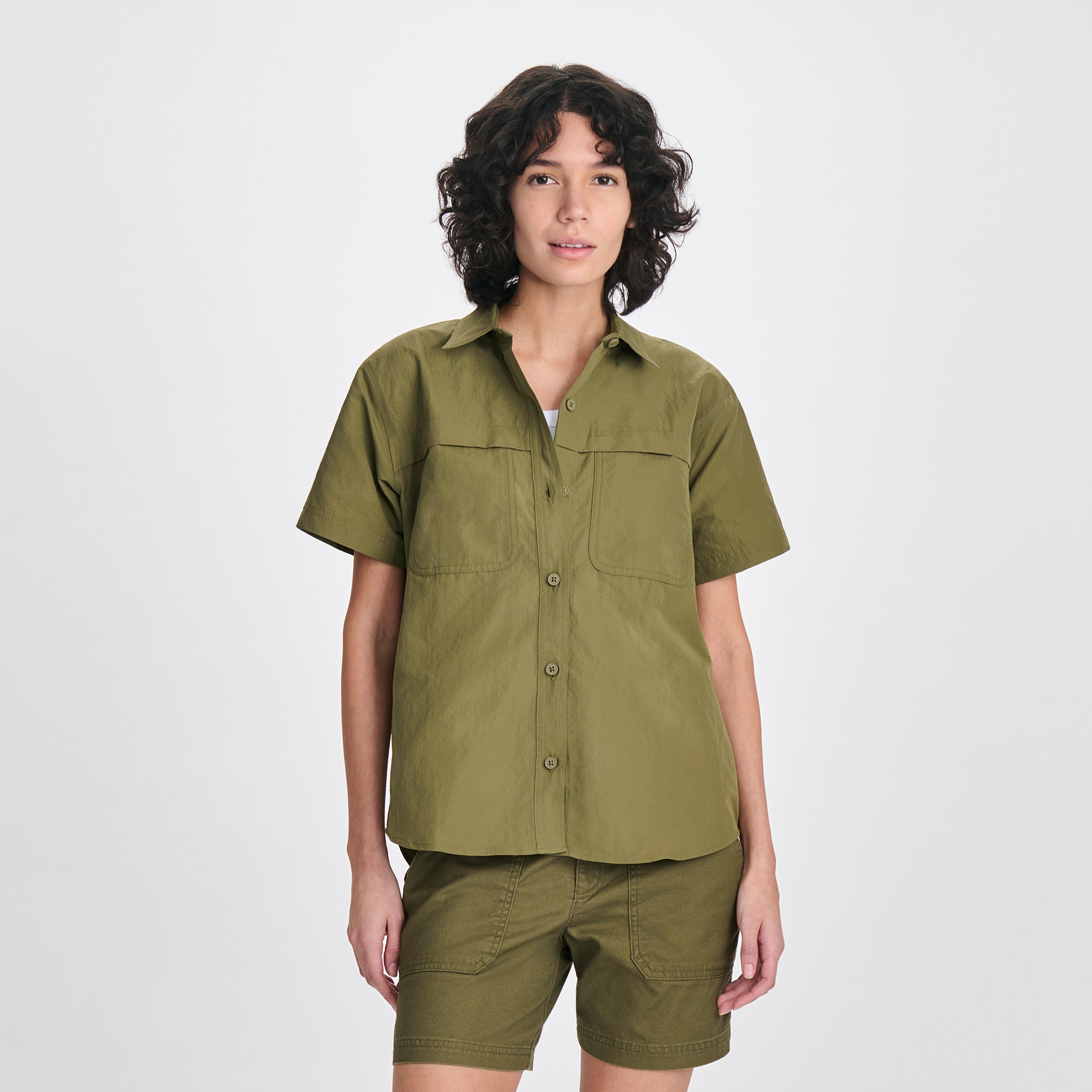 90s Eddie Bauer ripstop anorakjacket 短丈 Eddie Bauer Women's Rainier Ripstop SS