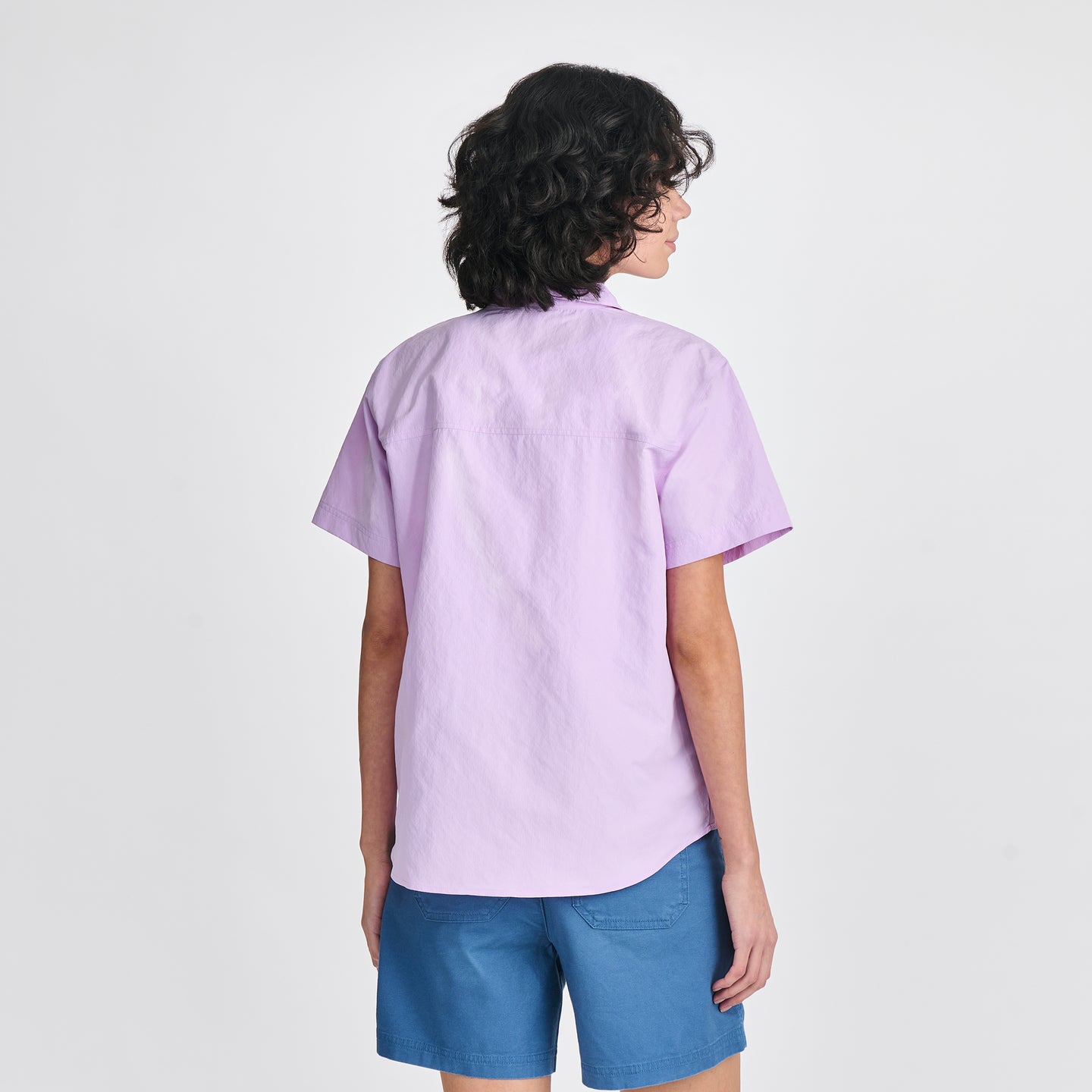 Women's Rainier Short-Sleeve Ripstop Shirt-Lavender-Regular-F1