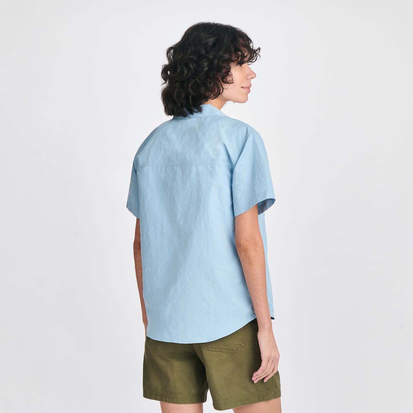 Women's Rainier Short-Sleeve Ripstop Shirt-Slate Blue-Regular-F1