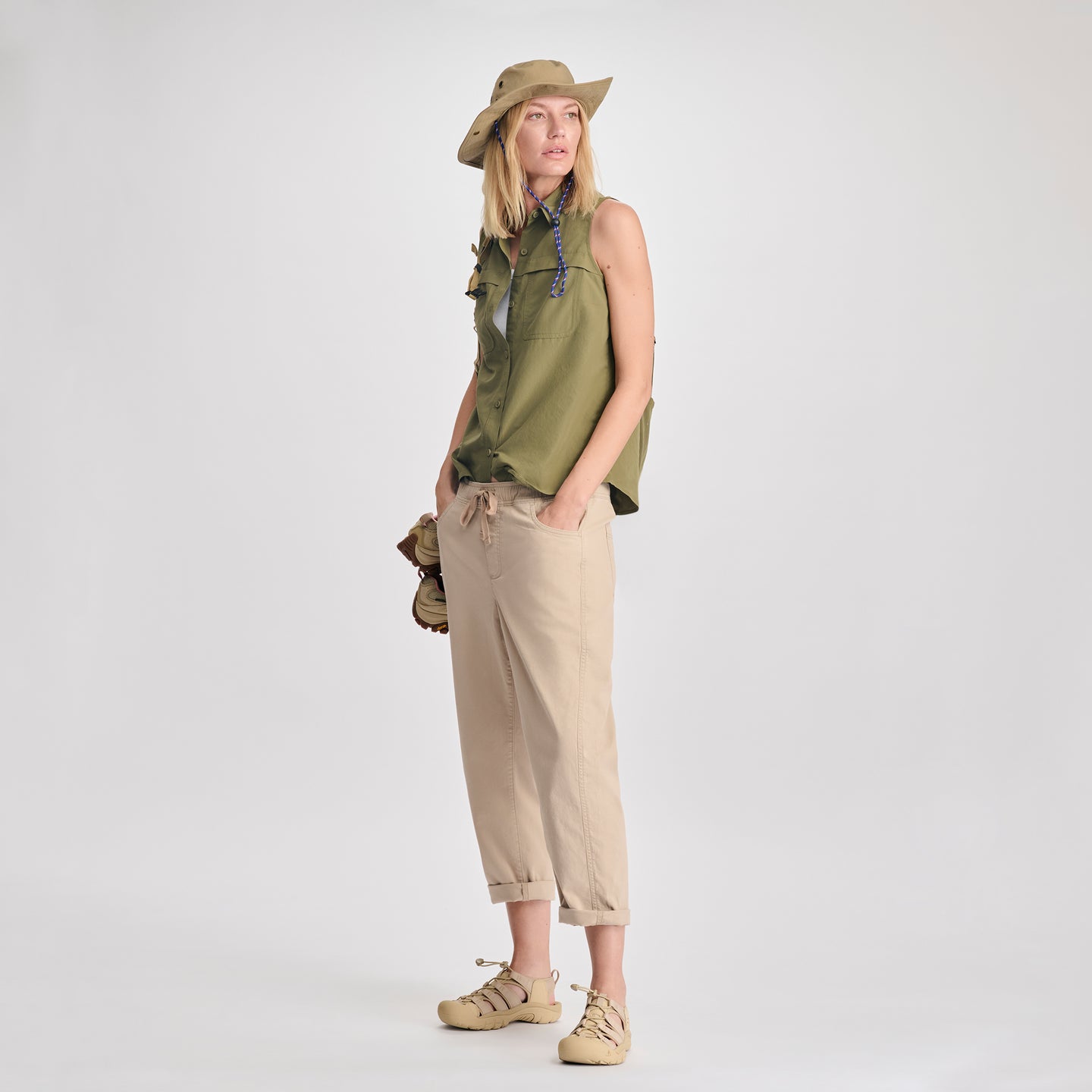 Women's Rainier Ripstop Sleeveless Shirt-Alder-6