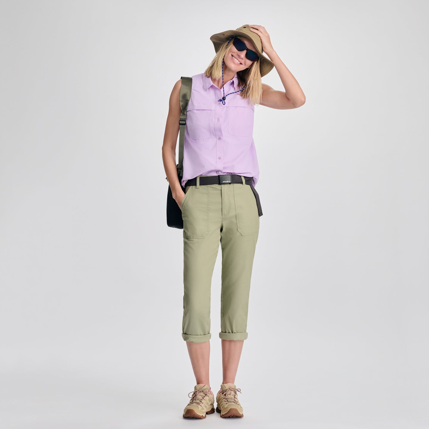 Women's Rainier Ripstop Sleeveless Shirt-Lavender-Regular-T1