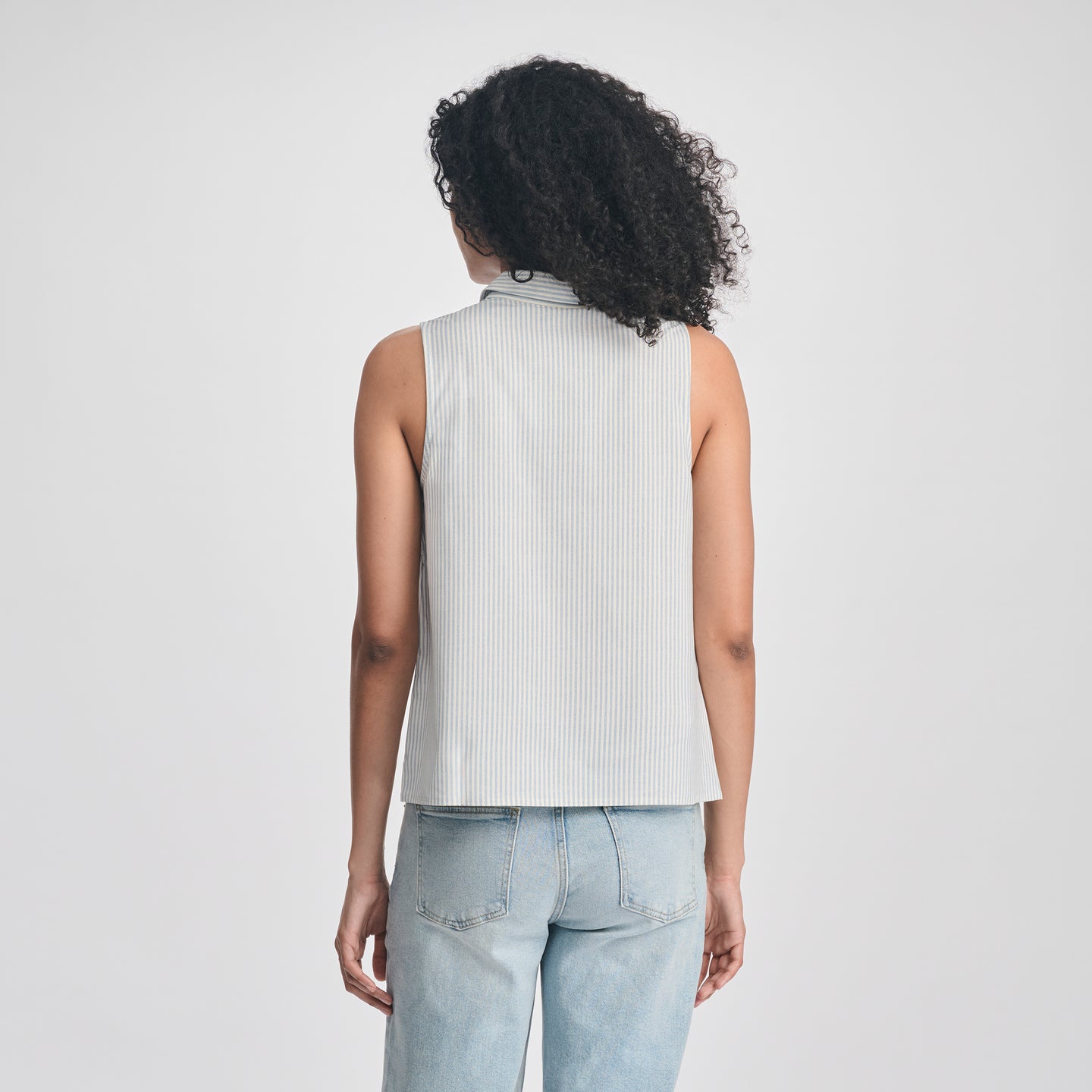 Women's Departure Collared Tank-Blue Smoke-2