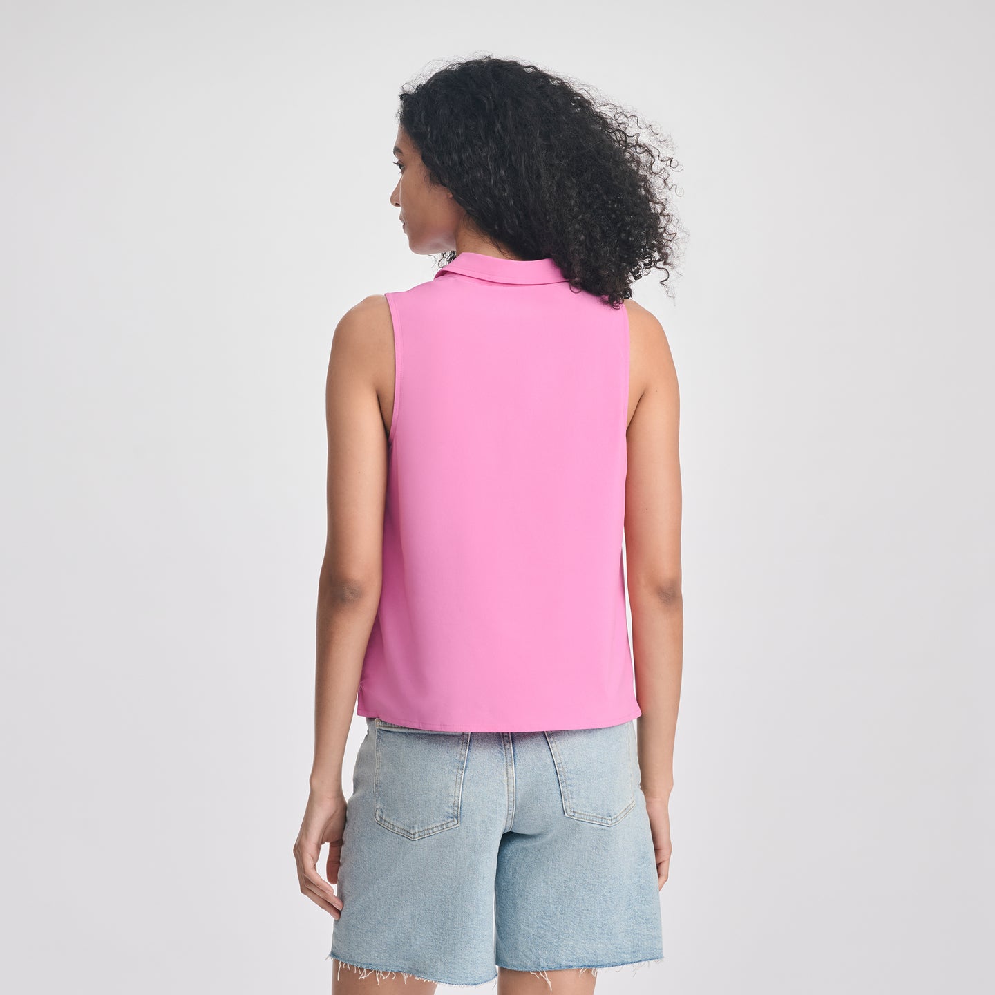 Women's Departure Collared Tank-Misty Rose-6