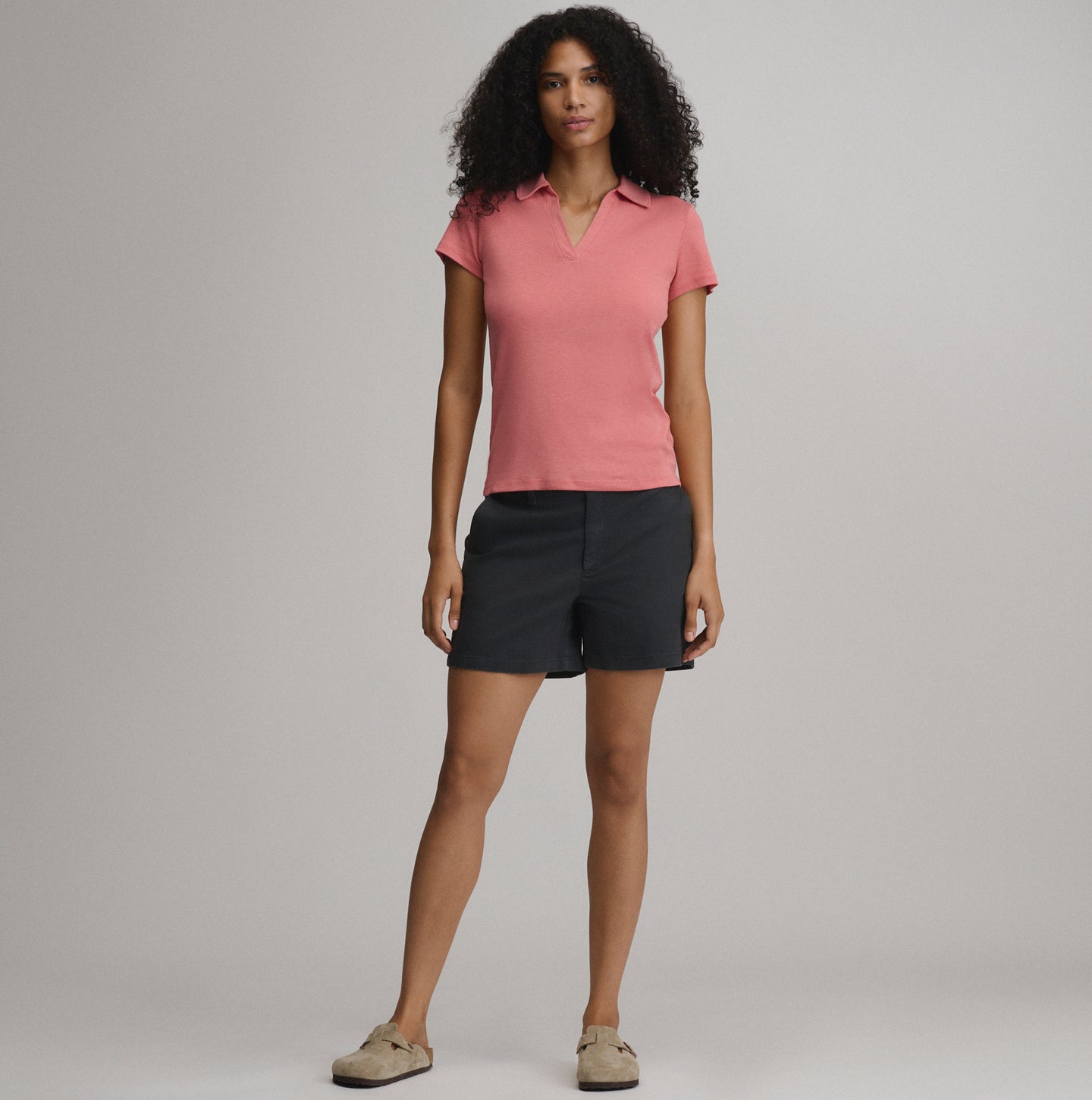 Women's Softened Legend Wash Shorts-Carbon-4