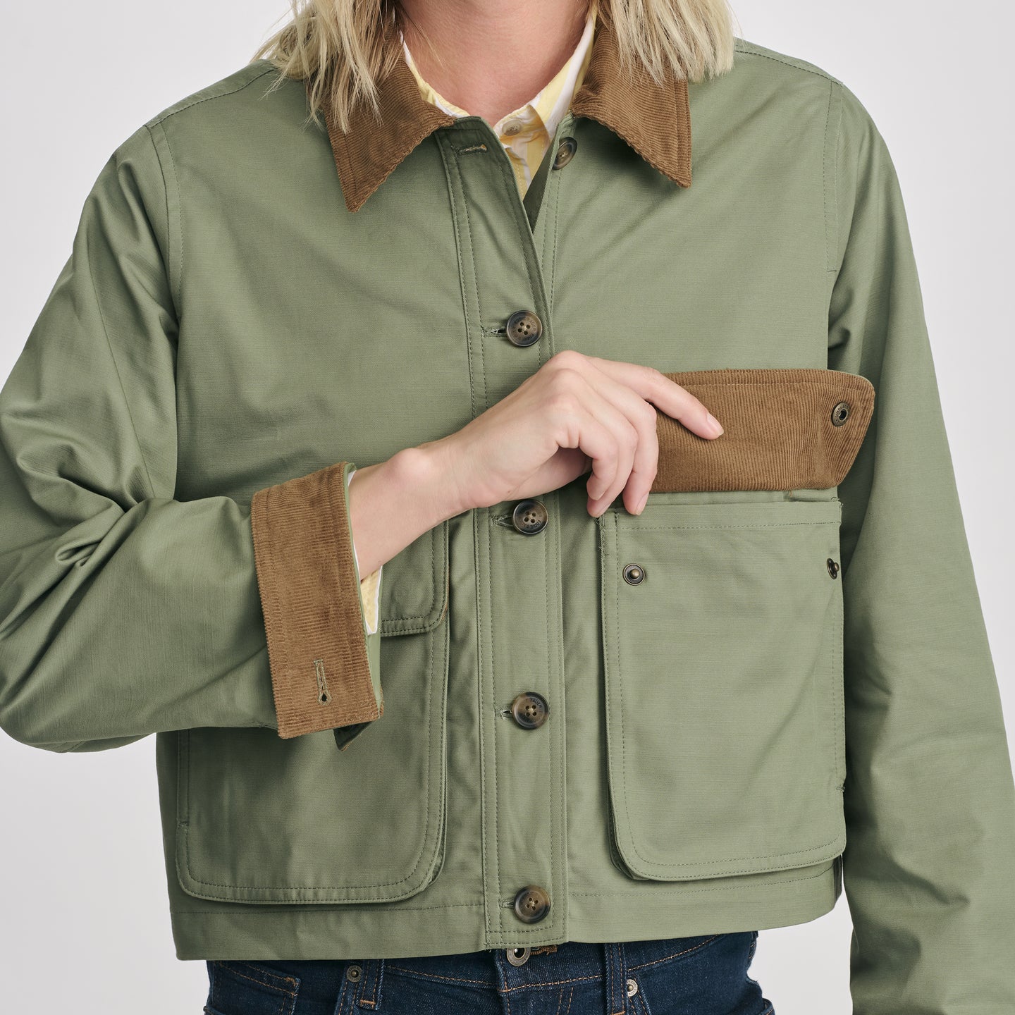 Women's Lark Cropped Barn Jacket-Palm-12