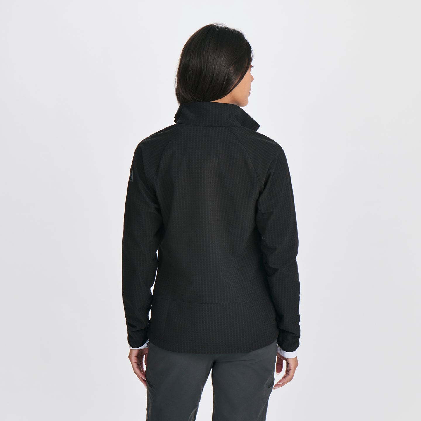Women's Sandstone Backbone Grid Jacket-Black-Regular-F1
