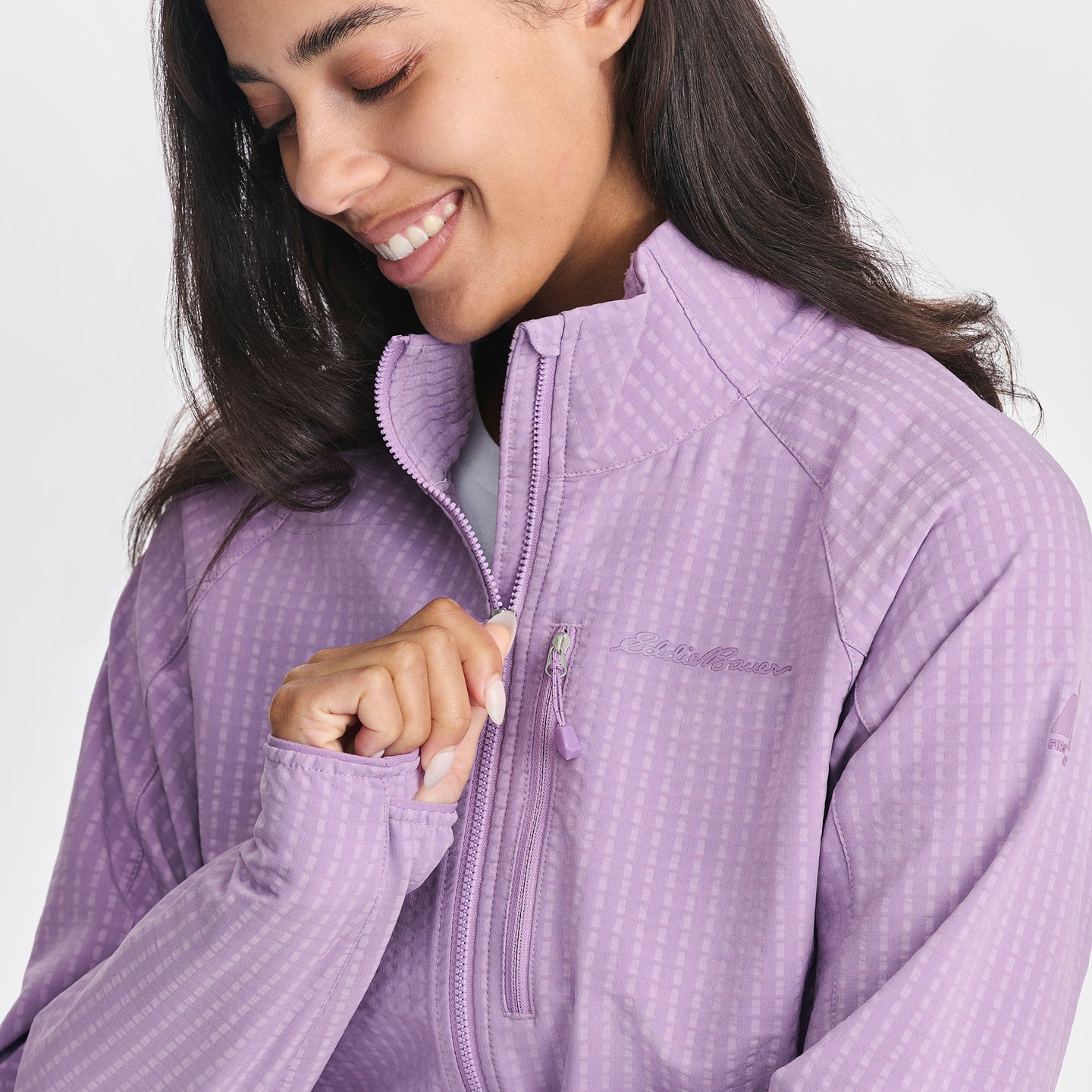 Women's Sandstone Backbone Grid Jacket-Hydrgea-Regular-J2
