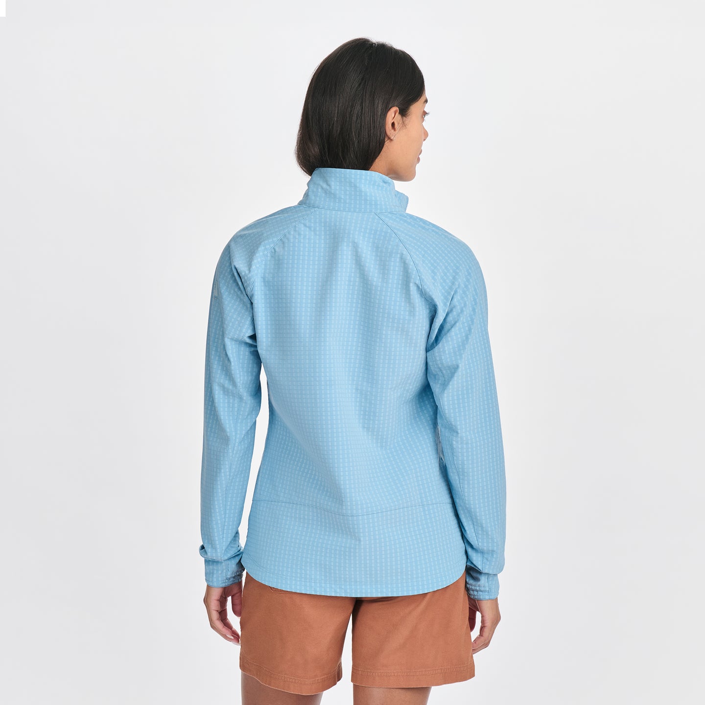 Women's Sandstone Backbone Grid Jacket-Blue Fog-Regular-F1