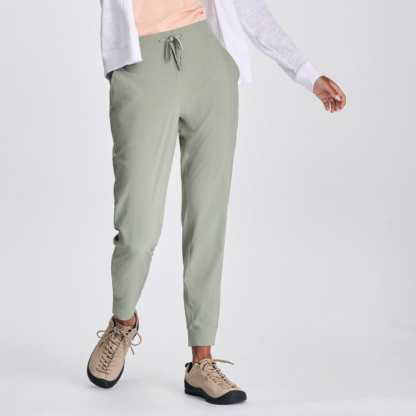 Women's Departure Stretch Mid-Rise Joggers-Sage-4
