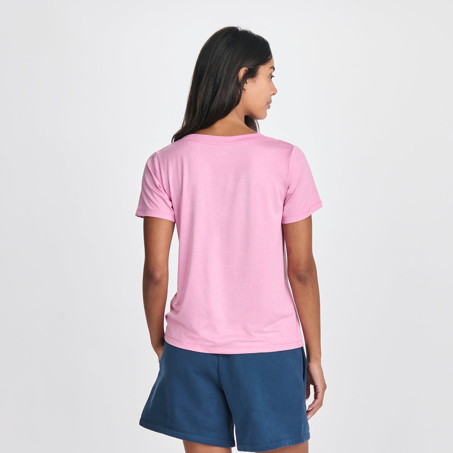 Women's Surreal Travel V-Neck T-Shirt-Misty Rose-25