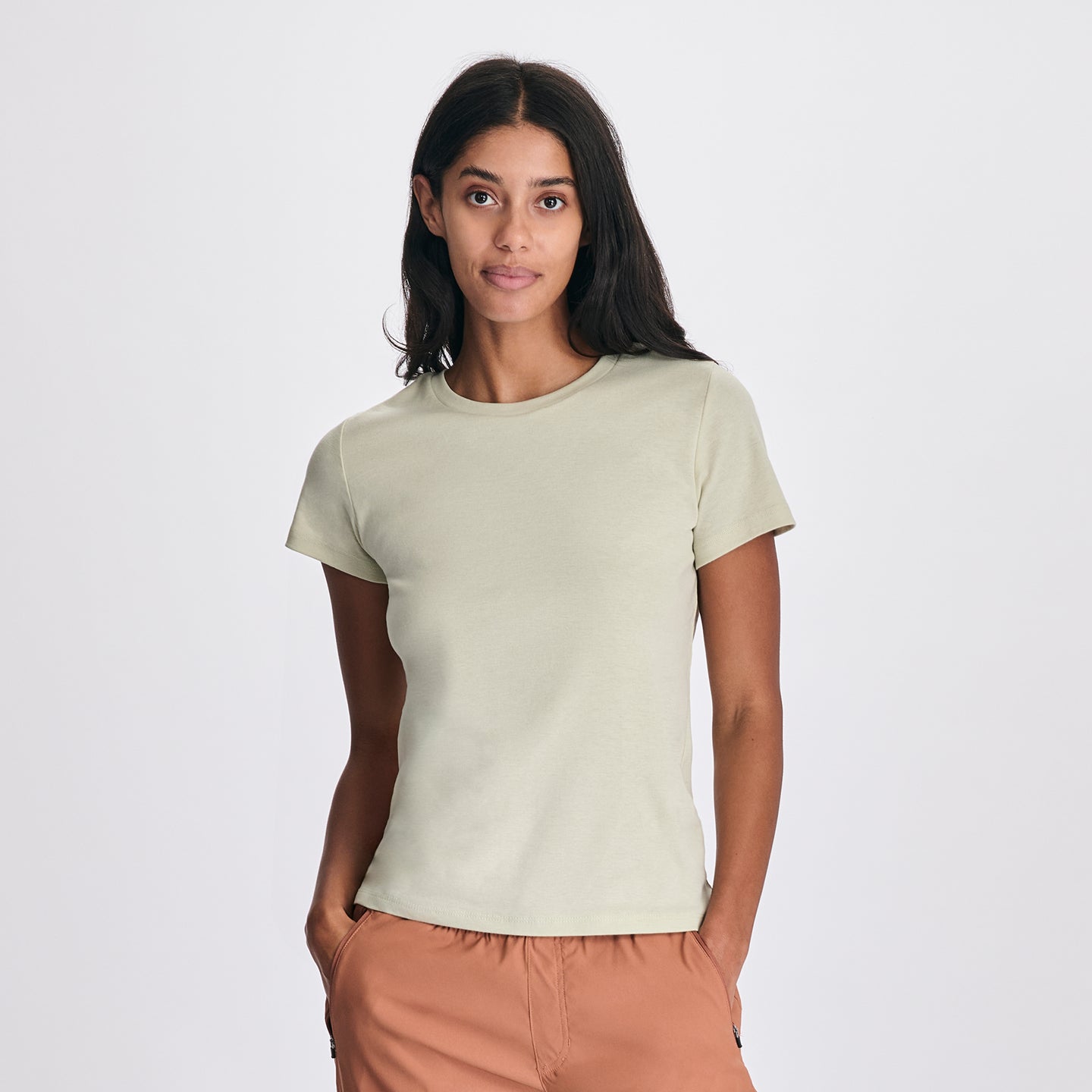 Women's Everyday Short-Sleeve Crewneck T-Shirt-Honeydew-Regular-C1