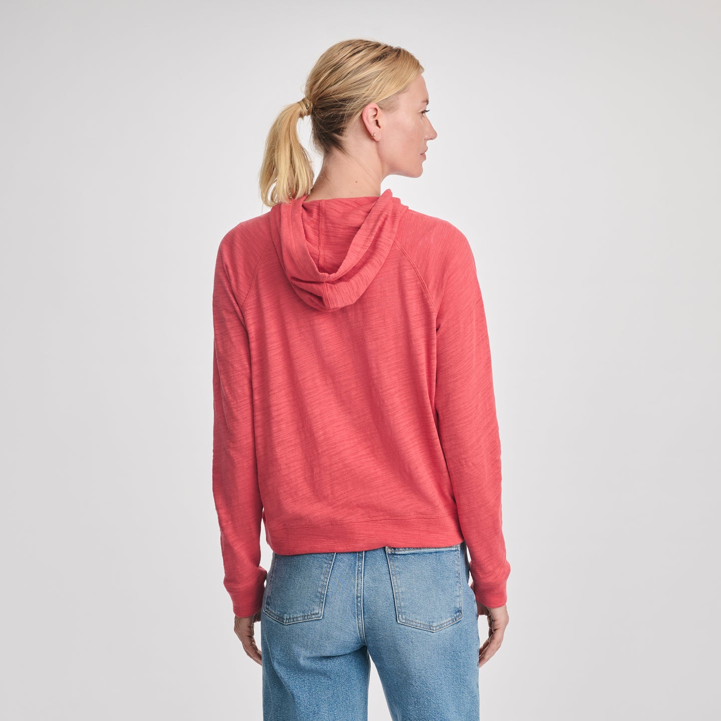 Women's Waverly Cotton Slub Hoodie-Rhubarb-23