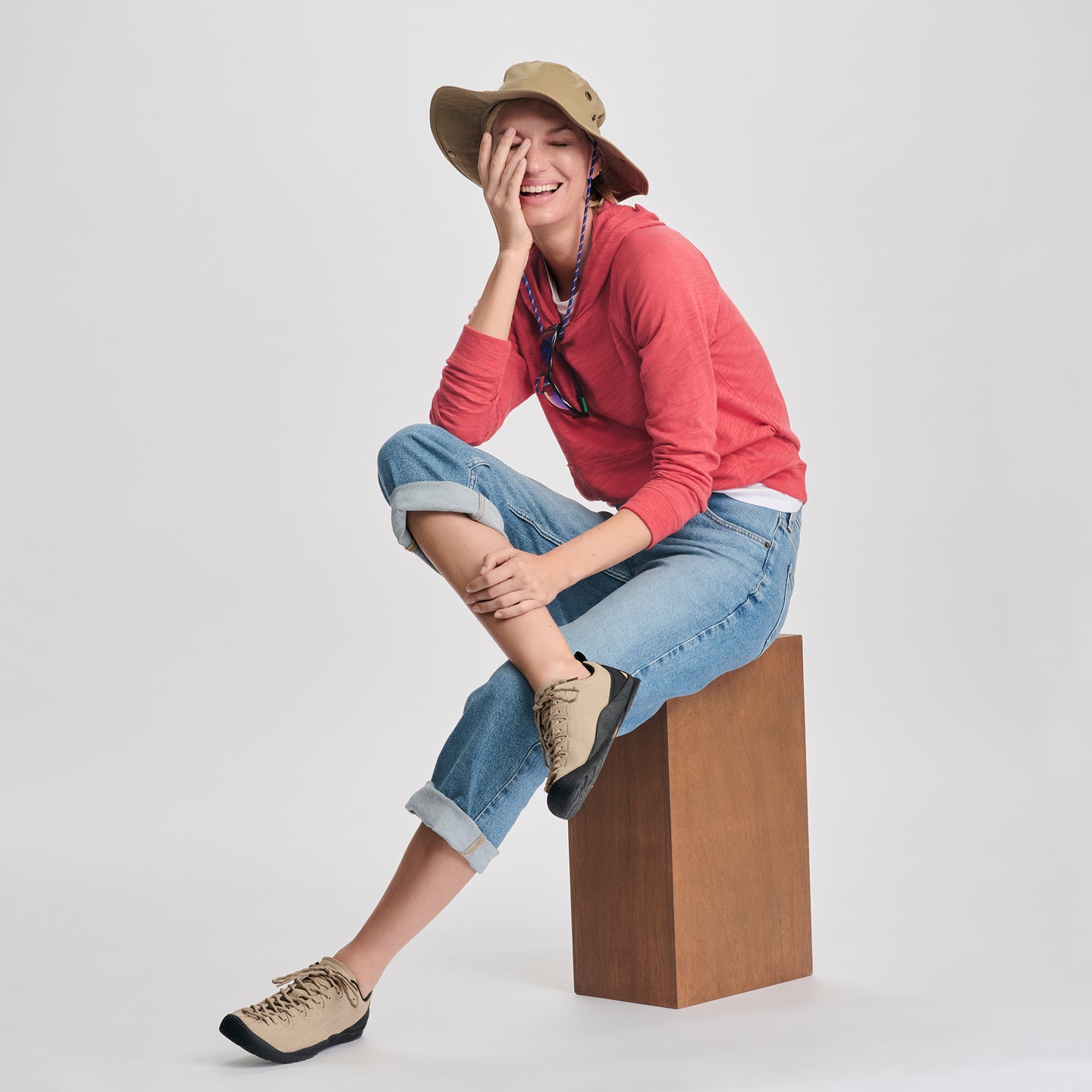 Women's Waverly Cotton Slub Hoodie-Rhubarb-6