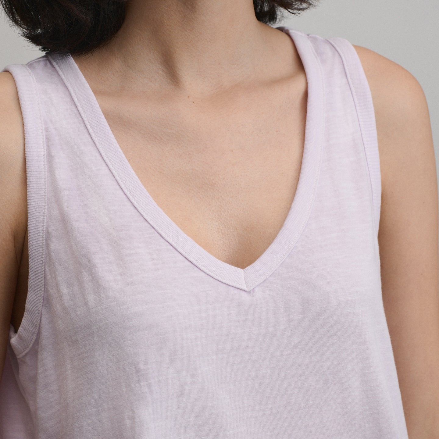 Women's Sunwashed Cotton V-Neck Tank-Cosmos-3