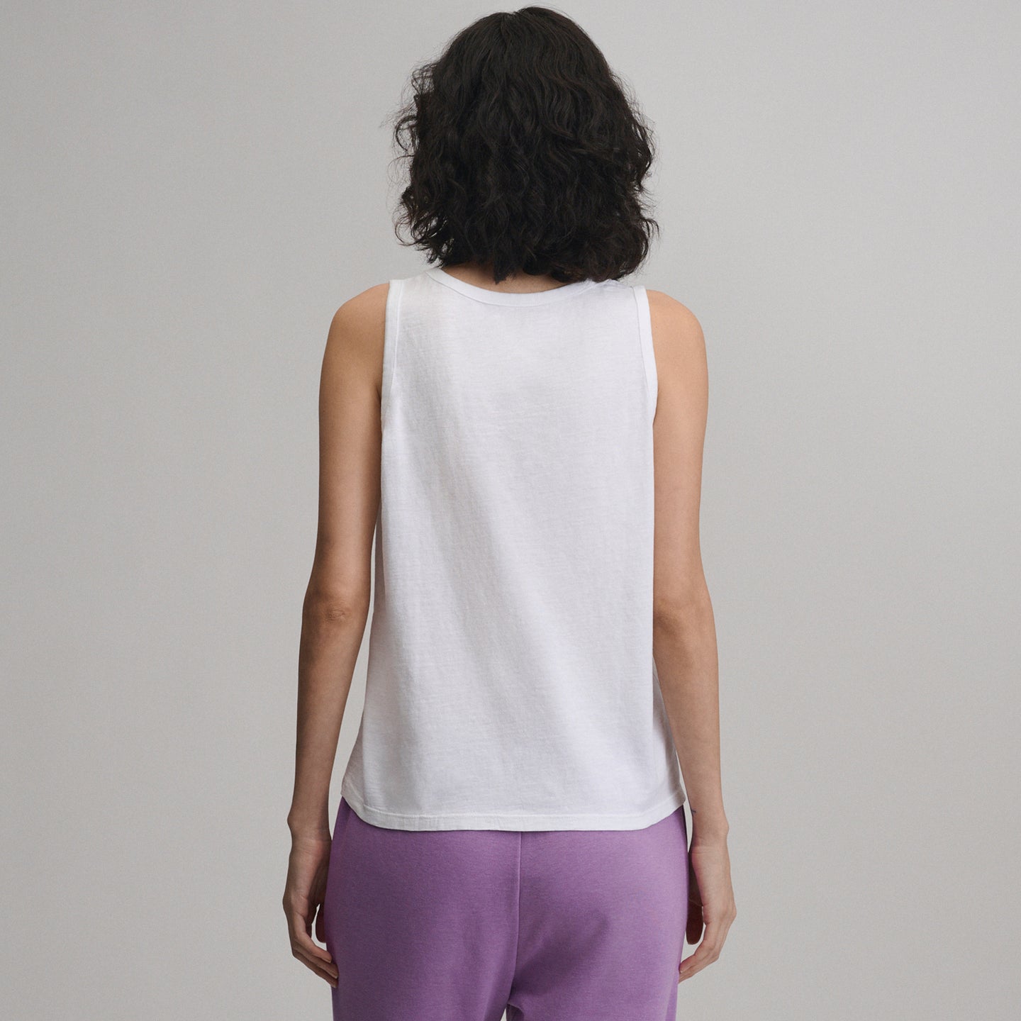 Women's Sunwashed Cotton V-Neck Tank-White-10