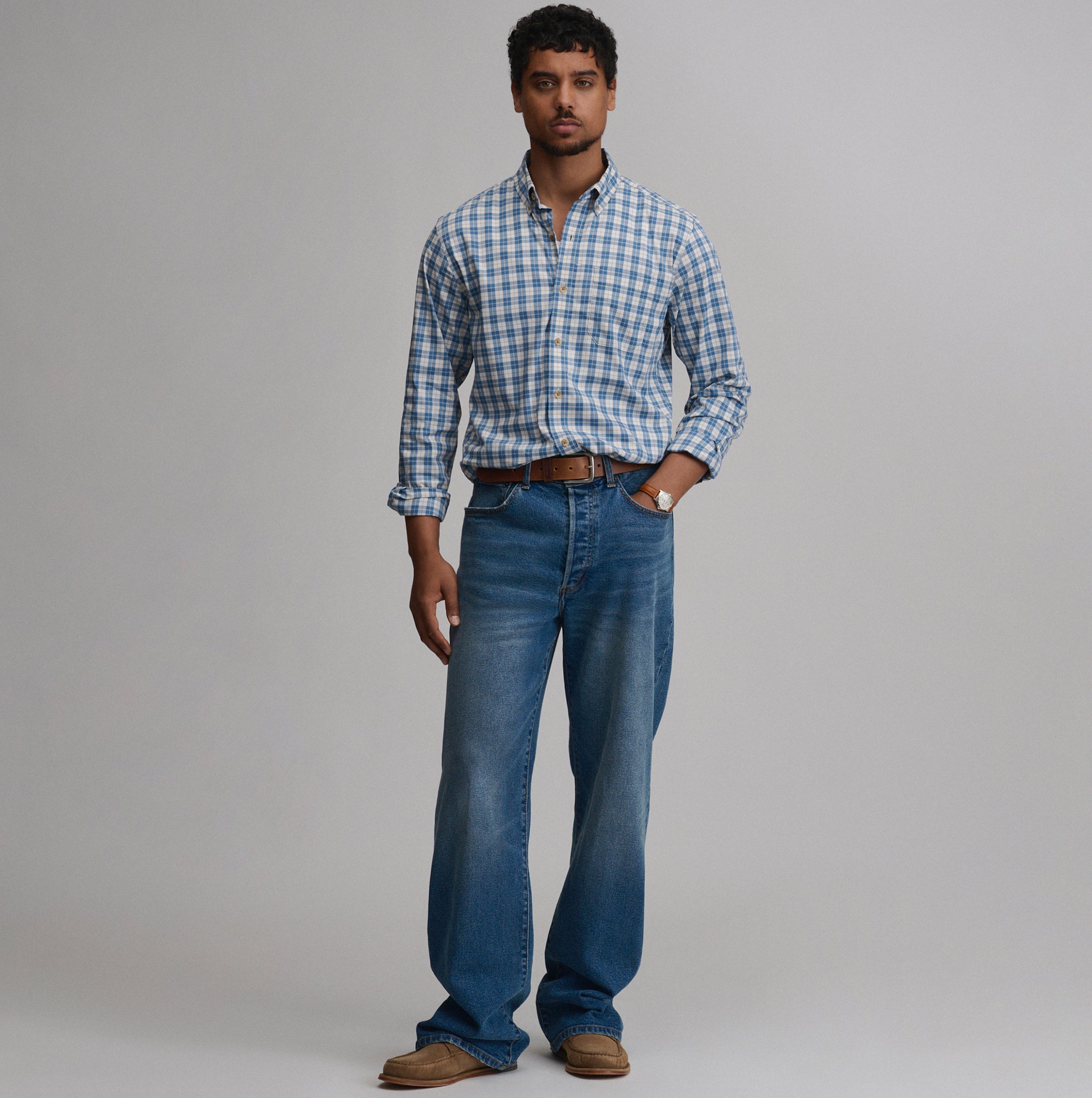 Eddie Bauer Men's LS Voyager Flex Shirt