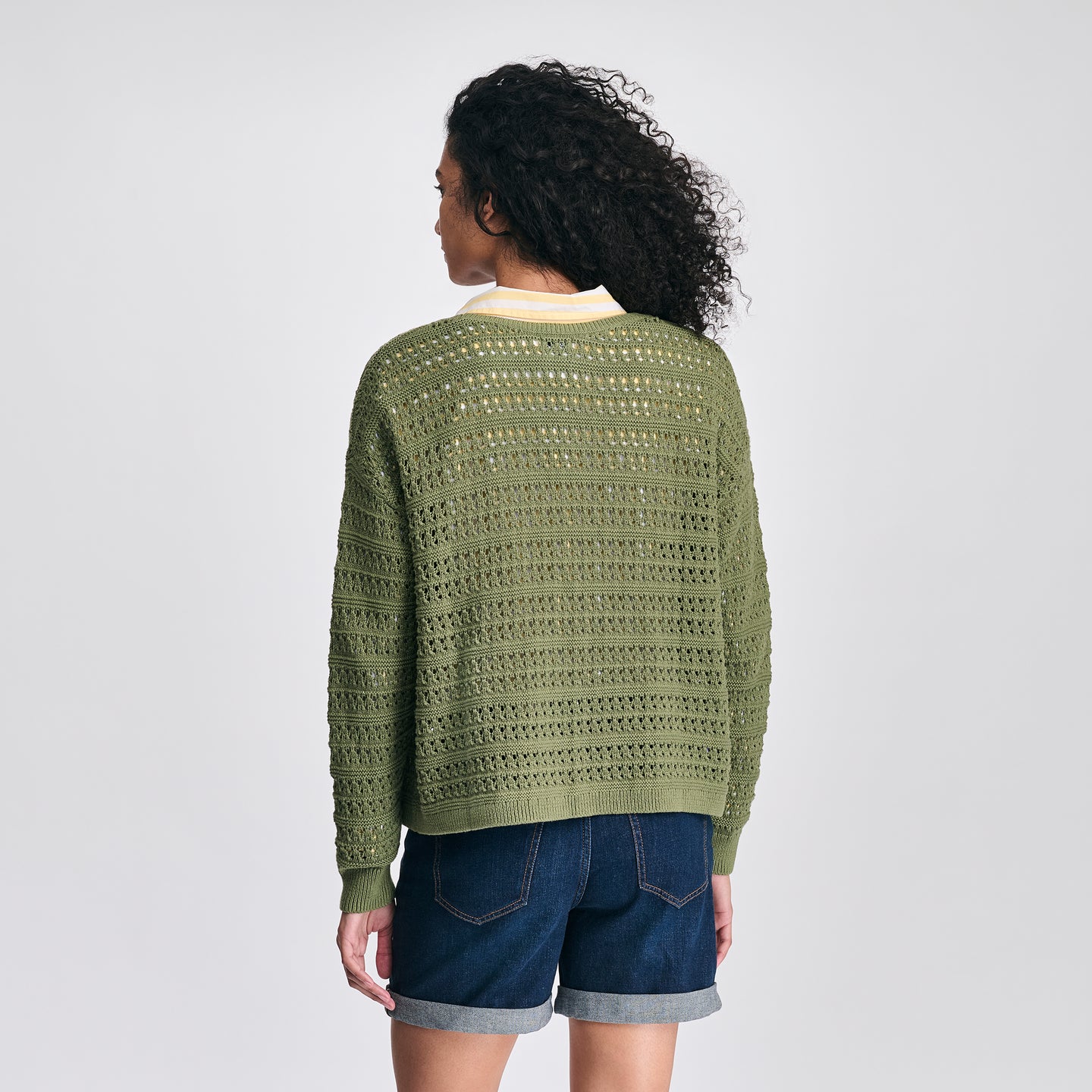 Women's Open Sitch Cardigan-Palm-5