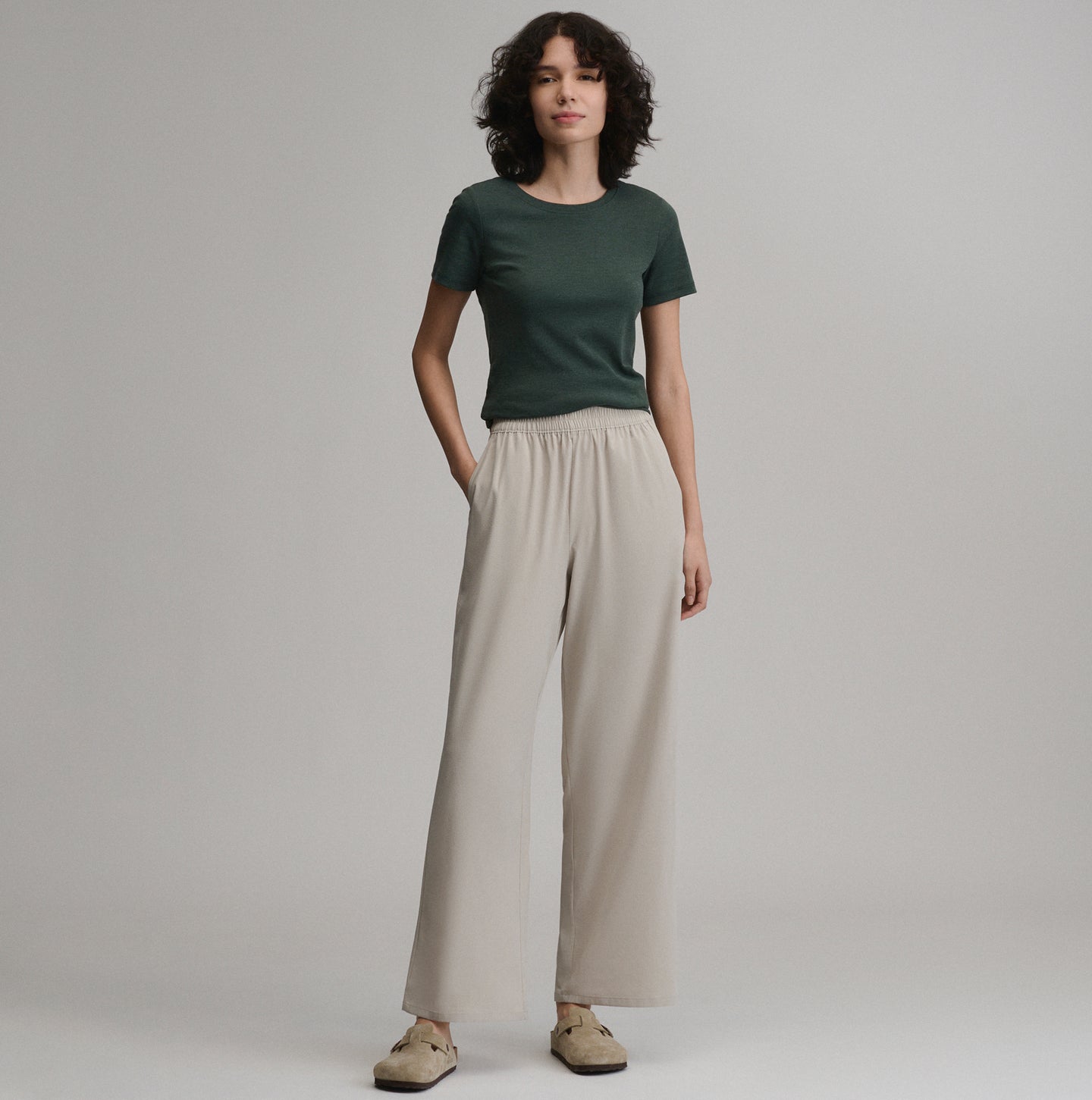 Women's Rio Textured Pants-Pumice-4