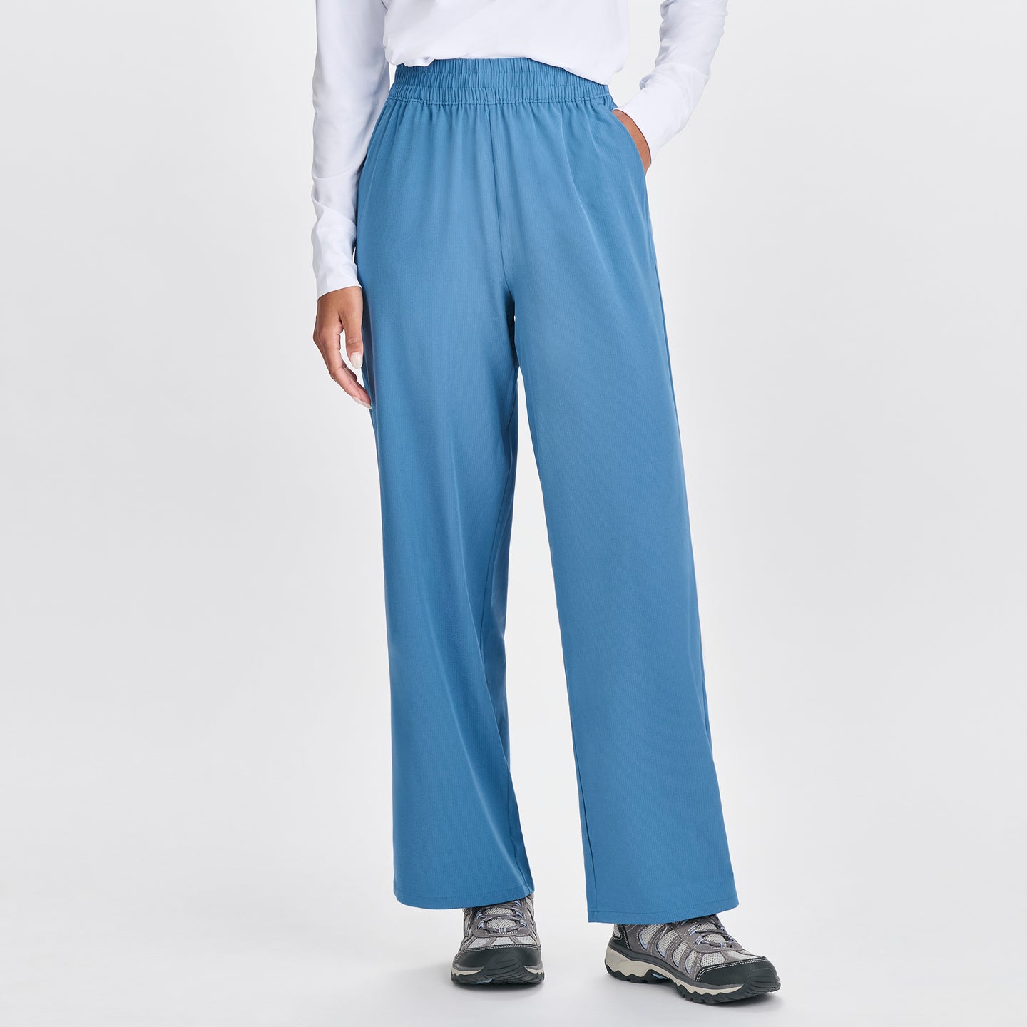 Women's Rio Textured Pants-Tile Blue-1