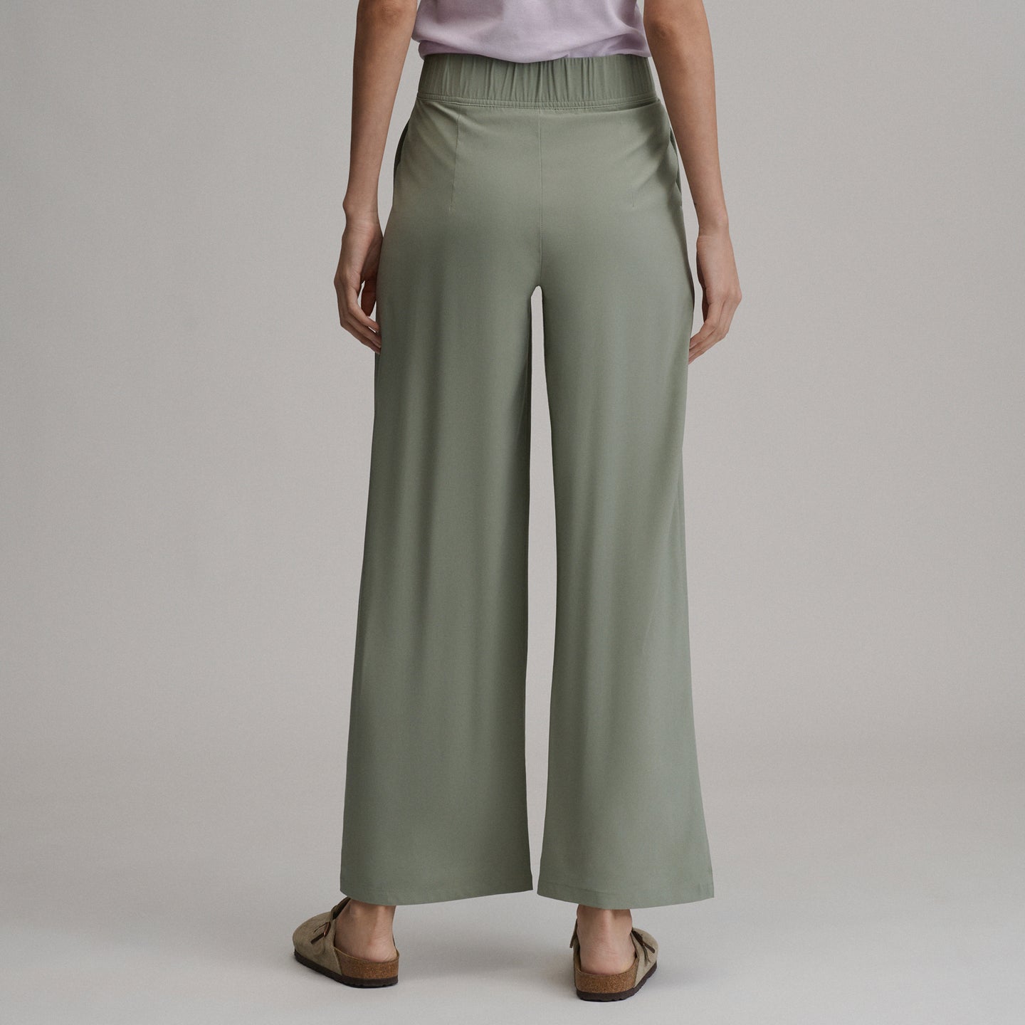 Women's Departure High-Rise Wide Leg Travel Pants-Sage-2