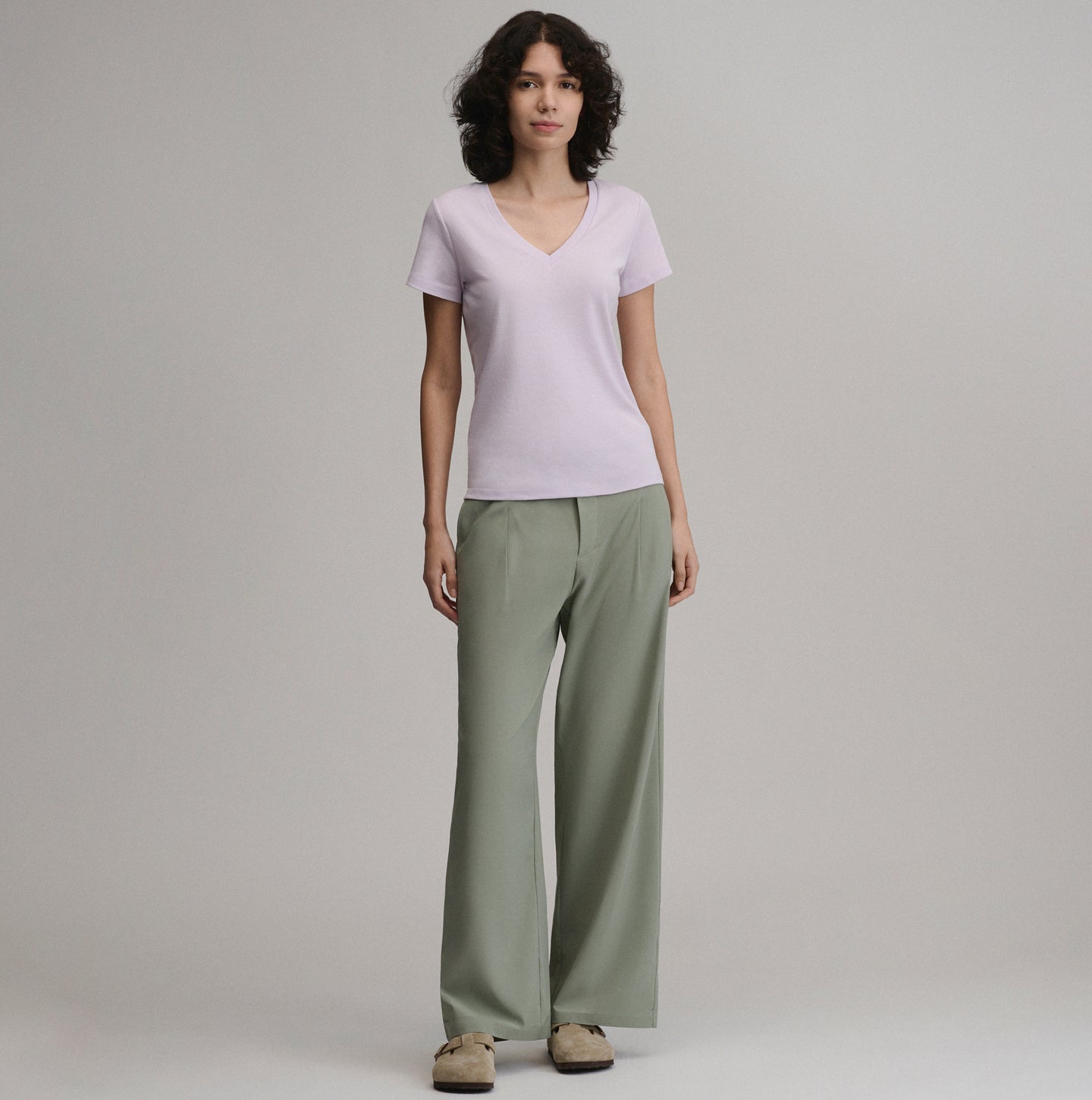 Women's Departure High-Rise Wide Leg Travel Pants-Sage-3