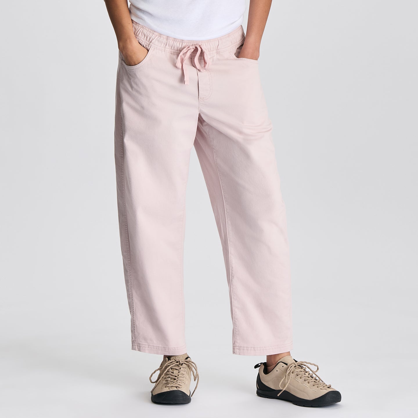 Women's Softened Legend Wash Tie Front Pants-Calla Lily-5