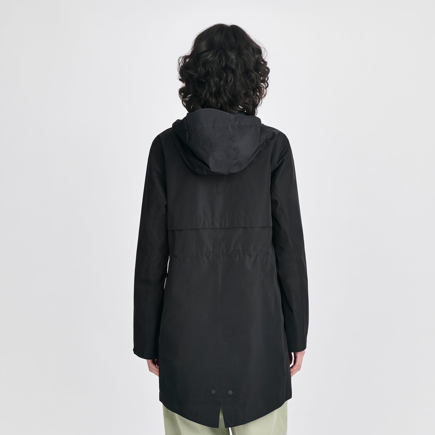 Women's Rainy Pass Water-Repellent Trench Coat-Black-2