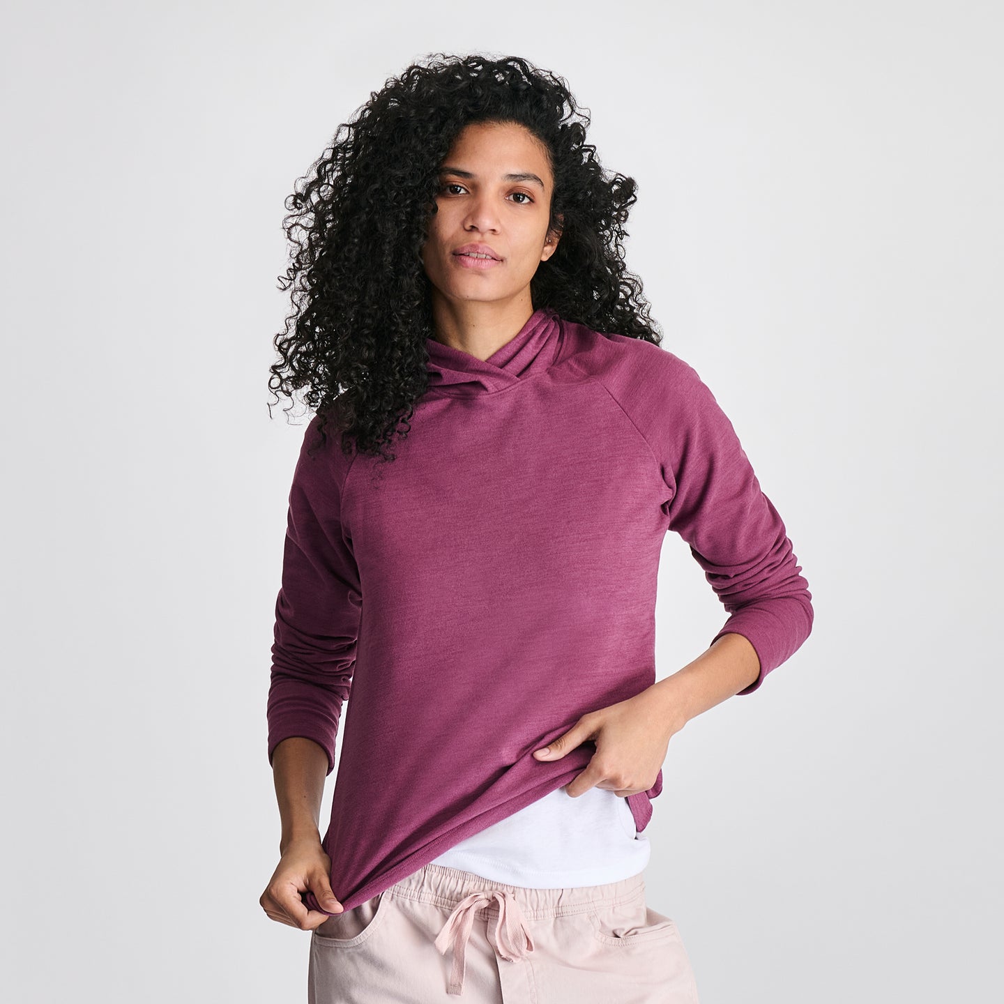 Women's Quest Flex Hoodie-Wine-6