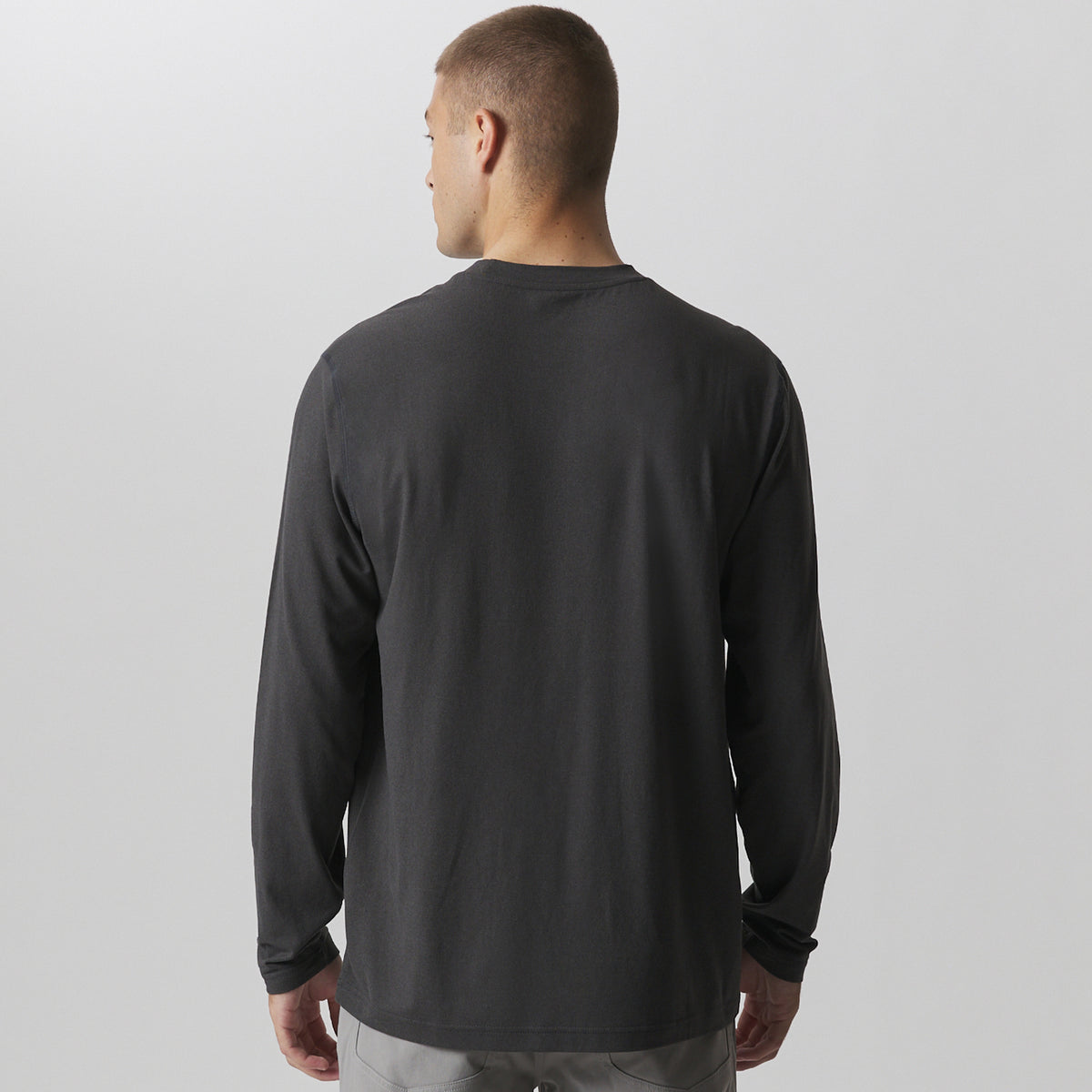 Men's Mountain Trek Long-Sleeve Shirt-Med Htr Gray-2