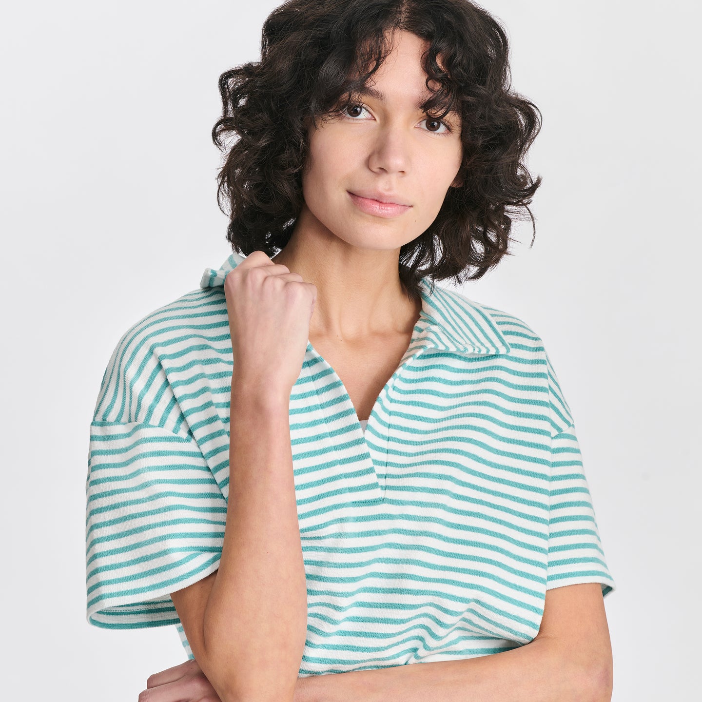 Women's Northport Textured SS Slub-Surf-3