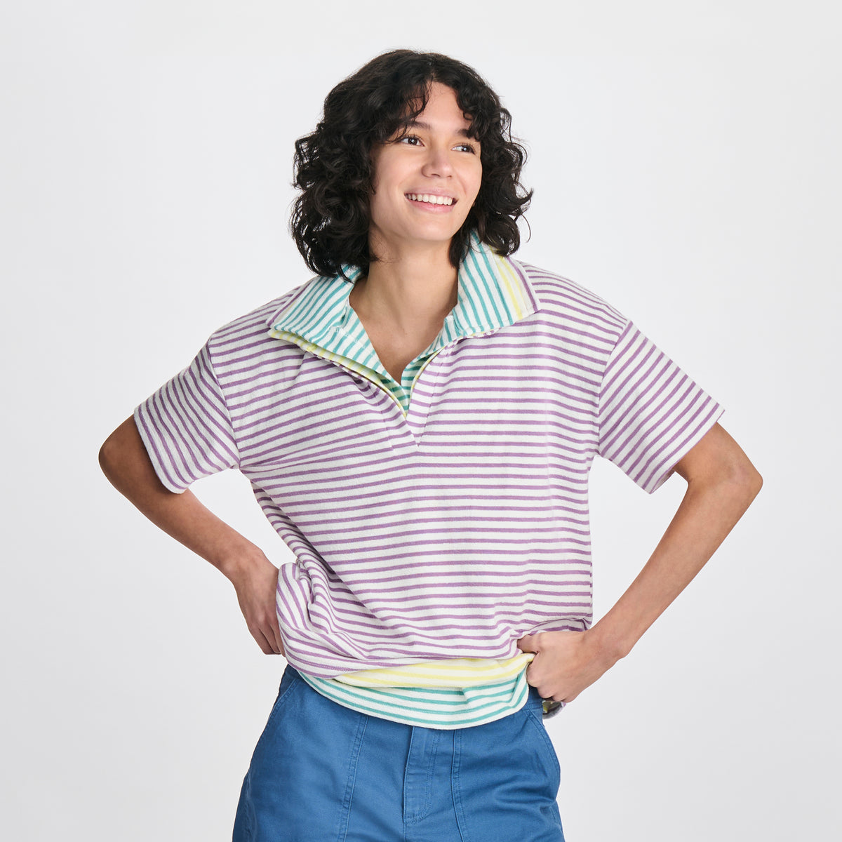 Women's Northport Textured SS Slub-Surf-4