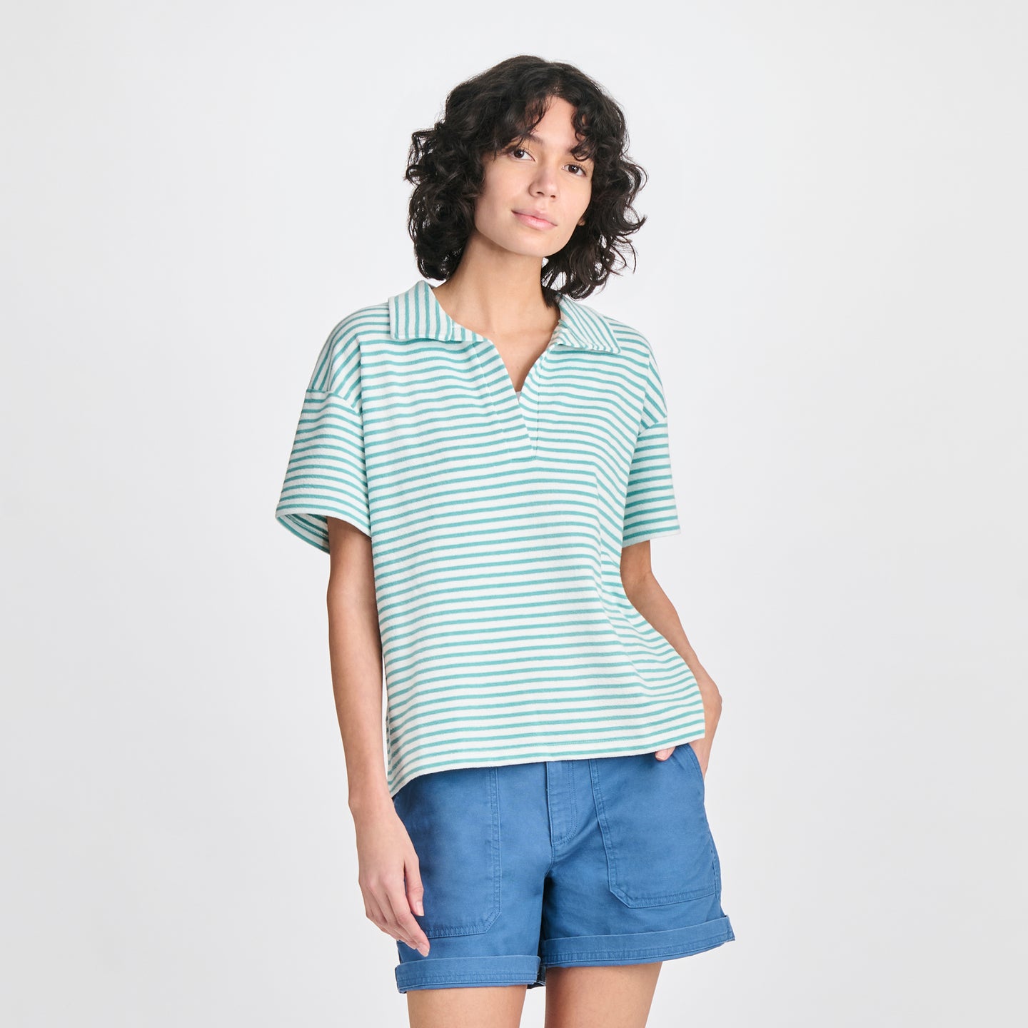 Women's Northport Textured SS Slub-Surf-5