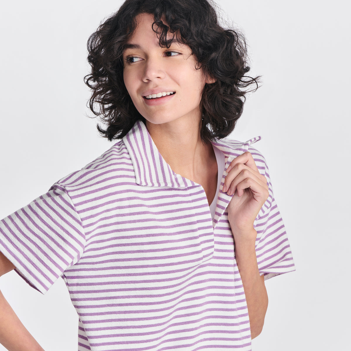 Women's Northport Textured SS Slub-Hydrgea-8
