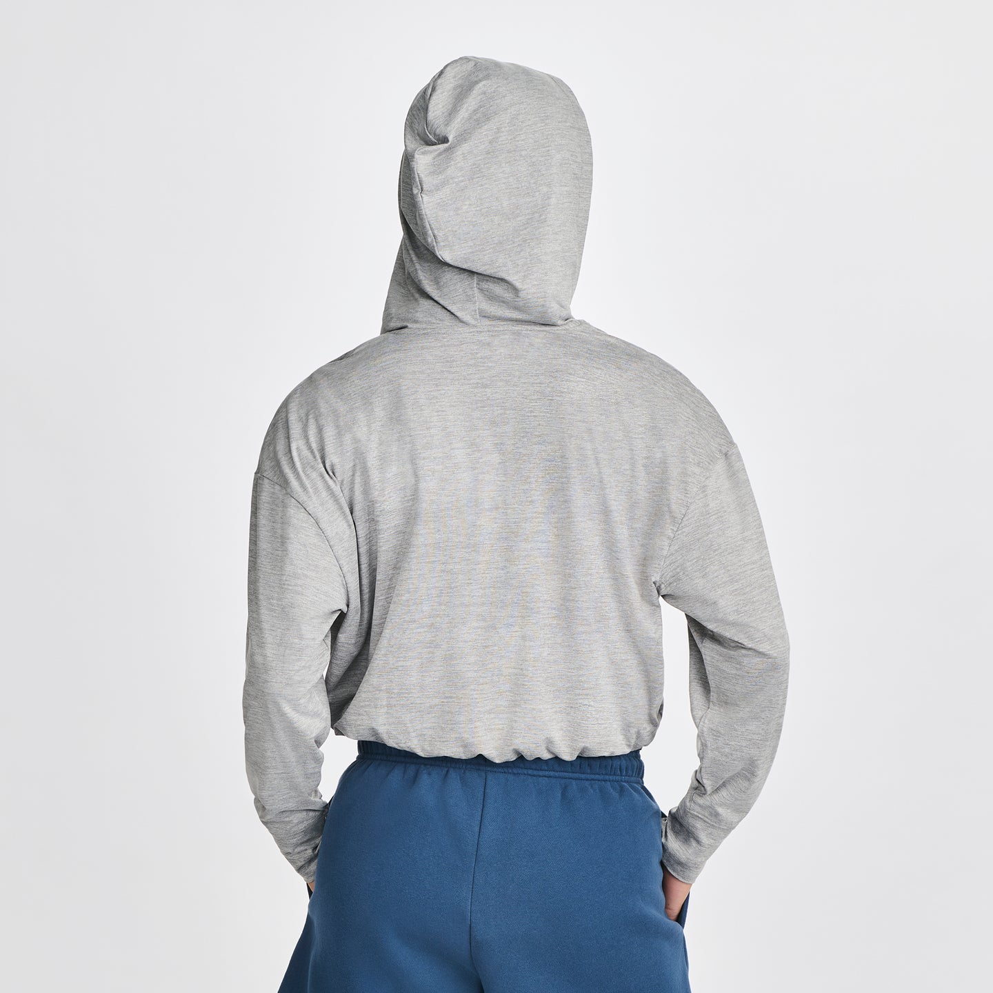 Women's Sightseer Cropped Full-Zip Hoodie-Med Htr Gray-2