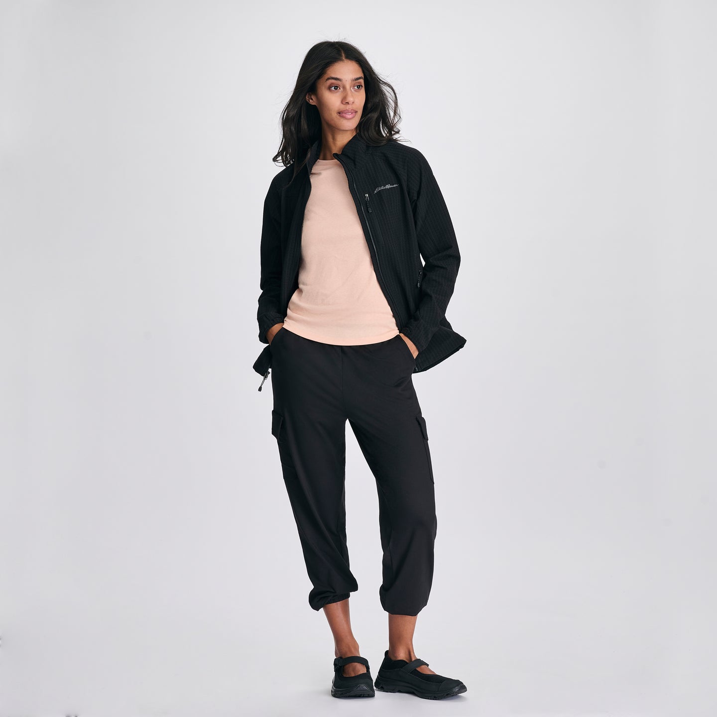 Women's Sightseer Knit Cargo Pants-Black-3