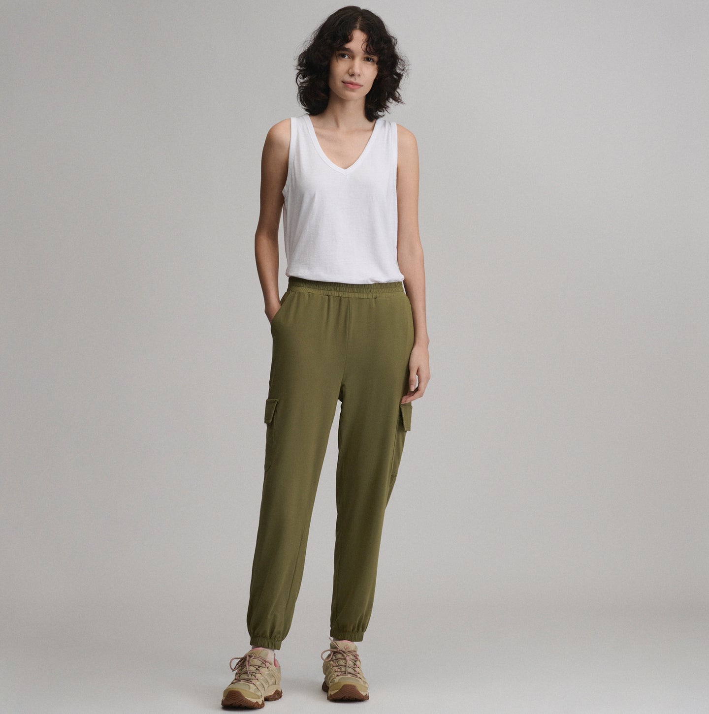 Women's Sightseer Knit Cargo Pants-Alder-4