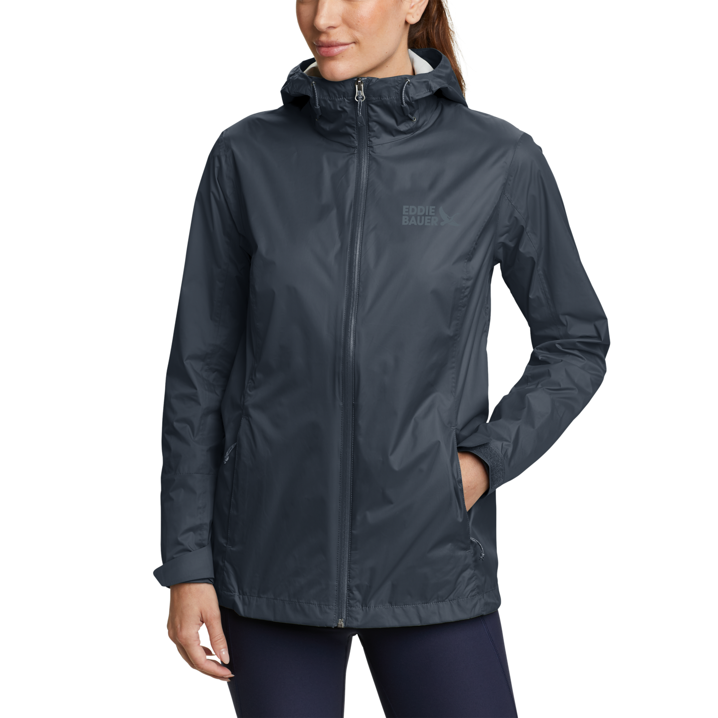 Women's RipPac® Pro Waterproof Hooded Rain Jacket-Storm-Regular-23